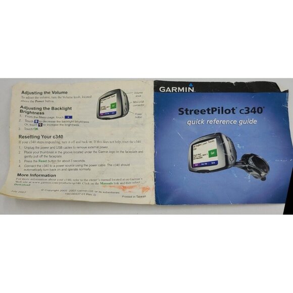 Garmin StreetPilot C304 Portable GPS Navigator 3.5" Black Quick Reference Guide - Picture 7 of 10